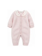 Tutina per neonata Monnalisa Kids rosa con colletto alla Peter Pan 35H202 8060 0091 MONNALISA KIDS 