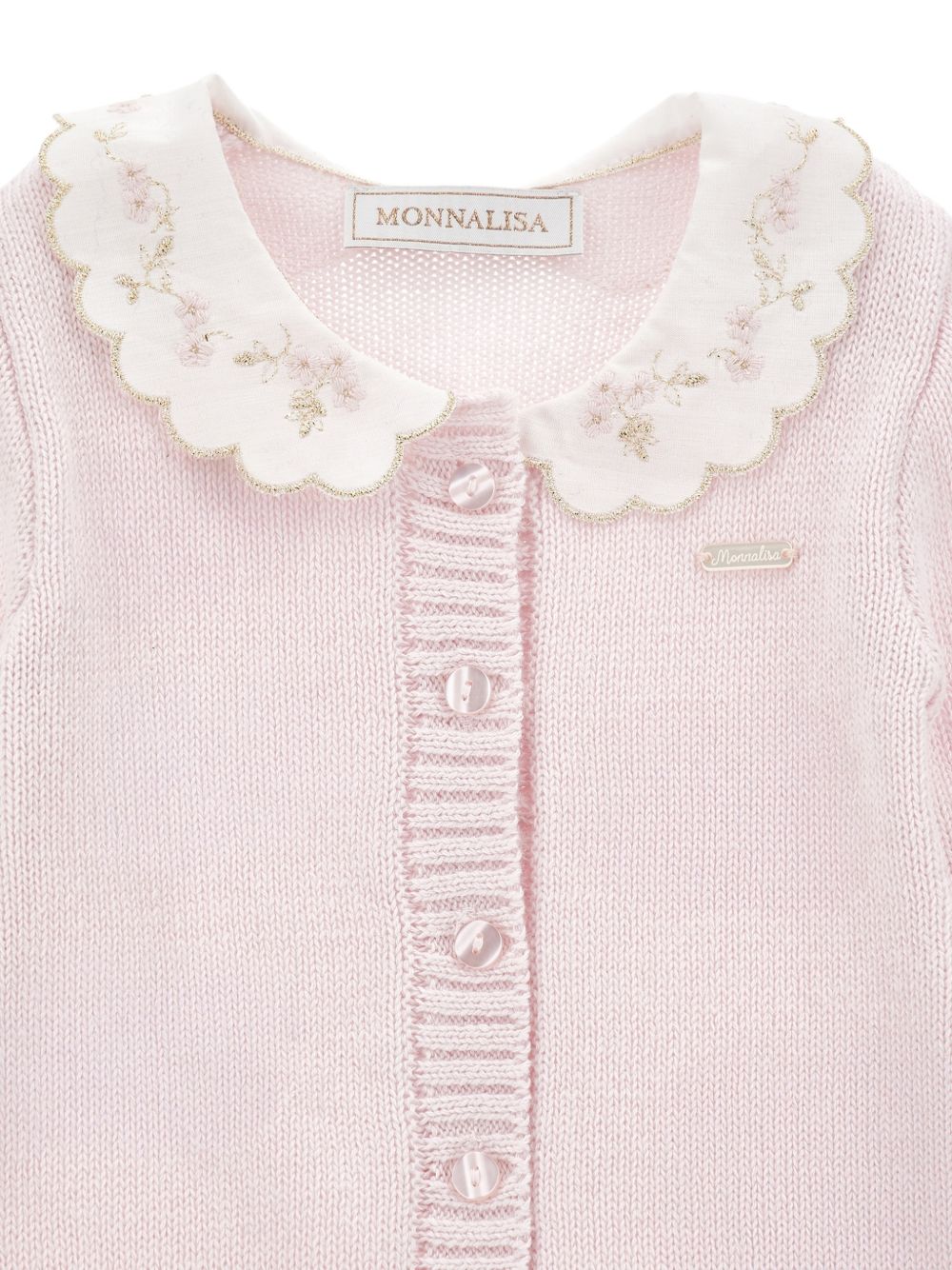 Tutina per neonata Monnalisa Kids rosa con colletto alla Peter Pan 35H202 8060 0091 MONNALISA KIDS 