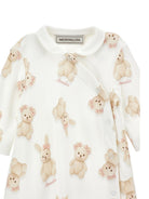 Tutina per neonata Monnalisa Kids bianca con stampa Teddy Bear 35H203 8007 0001 MONNALISA KIDS 