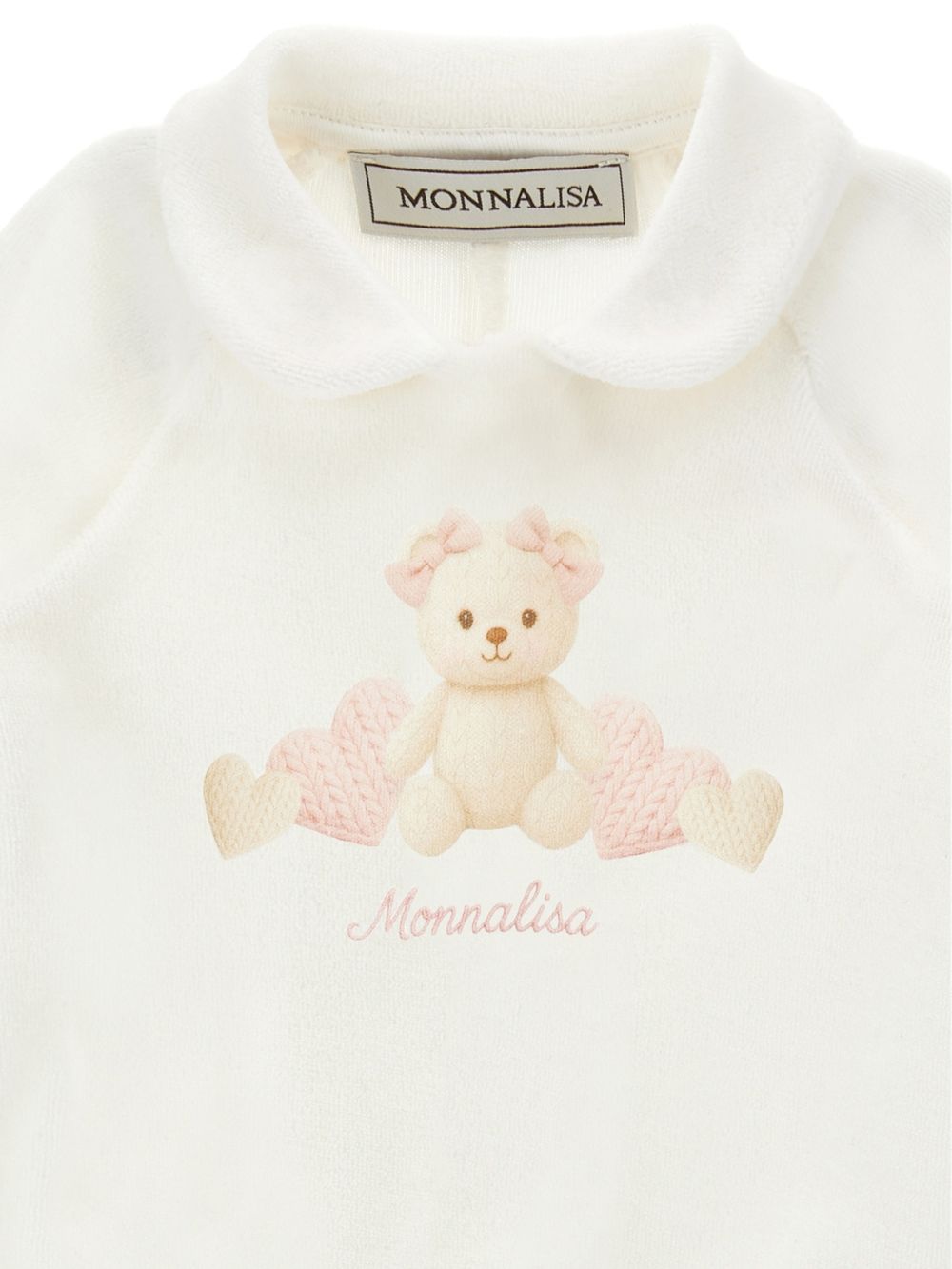 Tutina per neonata Monnalisa Kids bianca con colletto alla Peter Pan 35H207NP 8003 0001 MONNALISA KIDS 