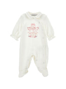 Tutina per neonata Monnalisa Kids bianca con stampa grafica sul davanti 35H208NP 8000 0001 MONNALISA KIDS 