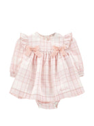 Abito per neonata Monnalisa Kids rosa con motivo a quadri 35H210 8018 0091 MONNALISA KIDS 