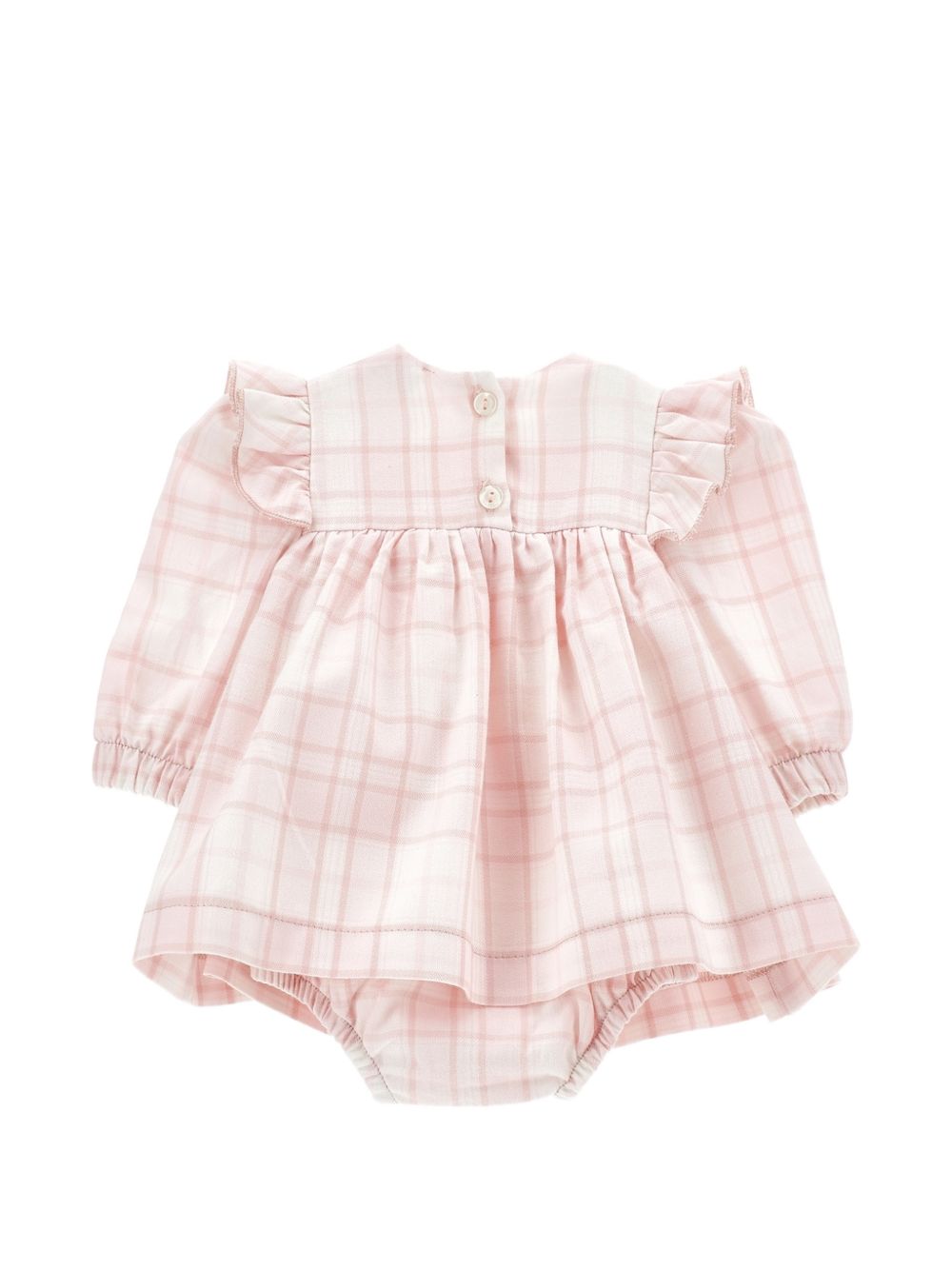 Abito per neonata Monnalisa Kids rosa con motivo a quadri 35H210 8018 0091 MONNALISA KIDS 