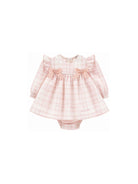 Abito per neonata Monnalisa Kids rosa con motivo a quadri 35H210 8018 0091 MONNALISA KIDS 