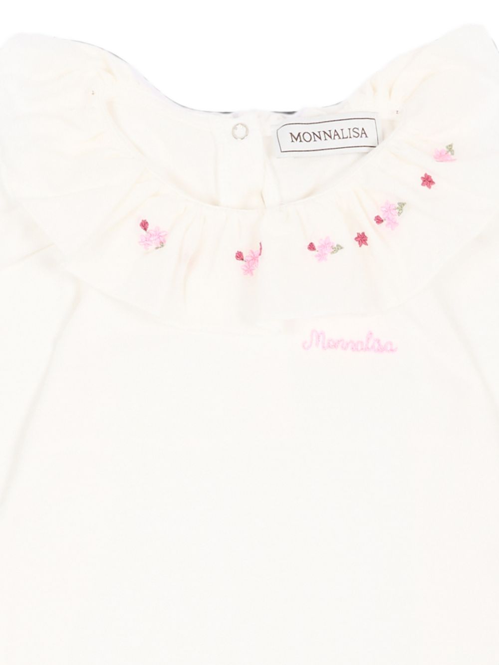 Tutina per neonata Monnalisa Kids bianca con ricamo floreale 35H300NP 8000 0001 MONNALISA KIDS 