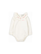 Tutina per neonata Monnalisa Kids bianca con ricamo floreale 35H300NP 8000 0001 MONNALISA KIDS 