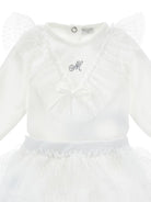 Set t-shirt e gonna per neonata Monnalisa Kids bianco con dettagli con ruches 35H500 8070 0001 MONNALISA KIDS 