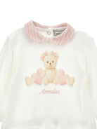 Set tutina cappellino e berretto per neonata Monnalisa Kids con stampa grafica orsetto 35H506 8001 0191 MONNALISA KIDS 