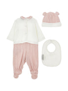 Set tutina cappellino e berretto per neonata Monnalisa Kids con stampa grafica orsetto 35H506 8001 0191 MONNALISA KIDS 