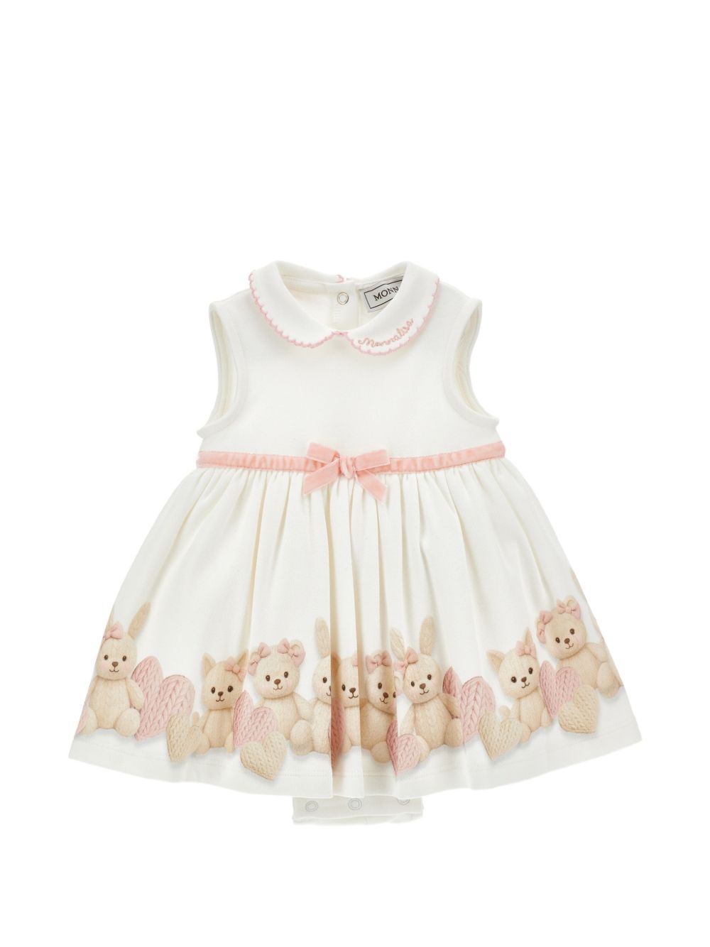 Abito per neonata Monnalisa Kids rosa con stampa Teddy Bear 35H507 8001 0191 MONNALISA KIDS 