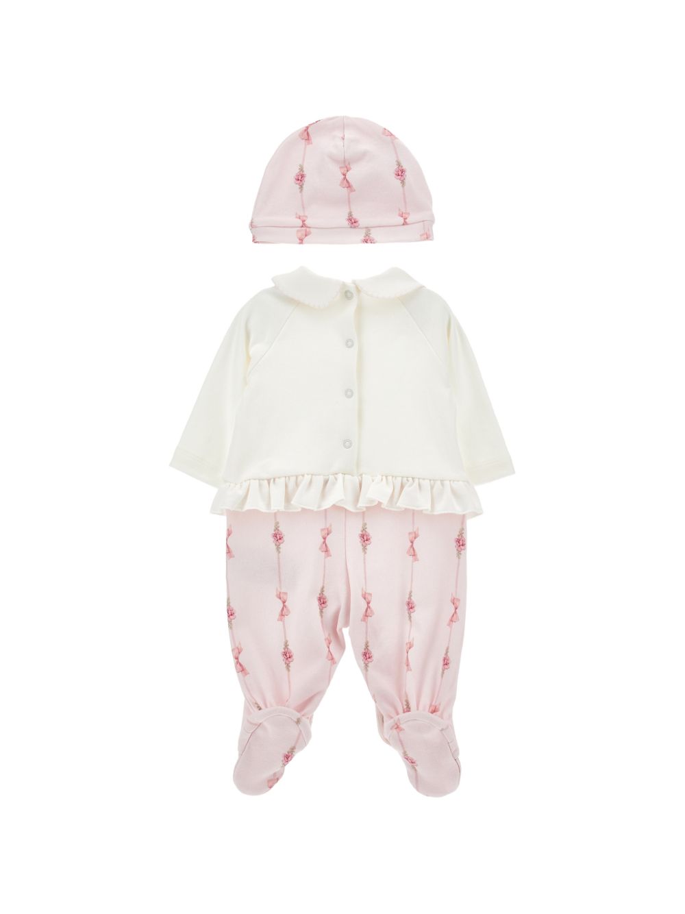 Set tutina e cappellino per neonata Monnalisa Kids multicolore con stampa grafica carosello 35H510 8000 0191 MONNALISA KIDS 
