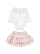 Set t-shirt e gonna per neonata Monnalisa Kids multicolore con ricamo floreale 35H514 8000 0191 MONNALISA KIDS 