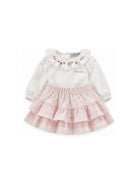 Set t-shirt e gonna per neonata Monnalisa Kids multicolore con ricamo floreale 35H514 8000 0191 MONNALISA KIDS 