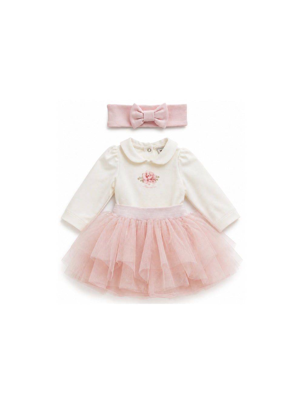 Set tutina gonna e fascia per neonata Monnalisa Kids multicolore con dettaglio in tulle 35H517 8000 0191 MONNALISA KIDS 