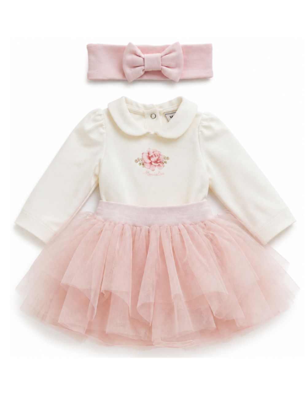 Set tutina gonna e fascia per neonata Monnalisa Kids multicolore con dettaglio in tulle 35H517 8000 0191 MONNALISA KIDS 