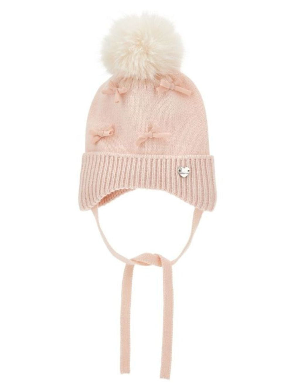 Berretto per neonata Monnalisa Kids rosa con dettaglio con fiocchi 37H005 8064 0091 MONNALISA KIDS 