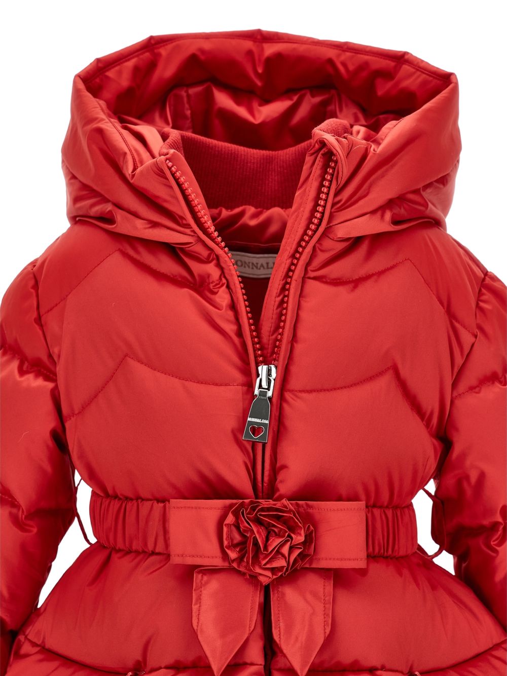 Giubbino per neonata Monnalisa Kids rosso con decorazione a fiori 37H102 8026 0043 MONNALISA KIDS 