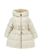 Giubbino per neonata Monnalisa Kids crema con decorazione a fiori 37H102 8026NB 029F MONNALISA KIDS 