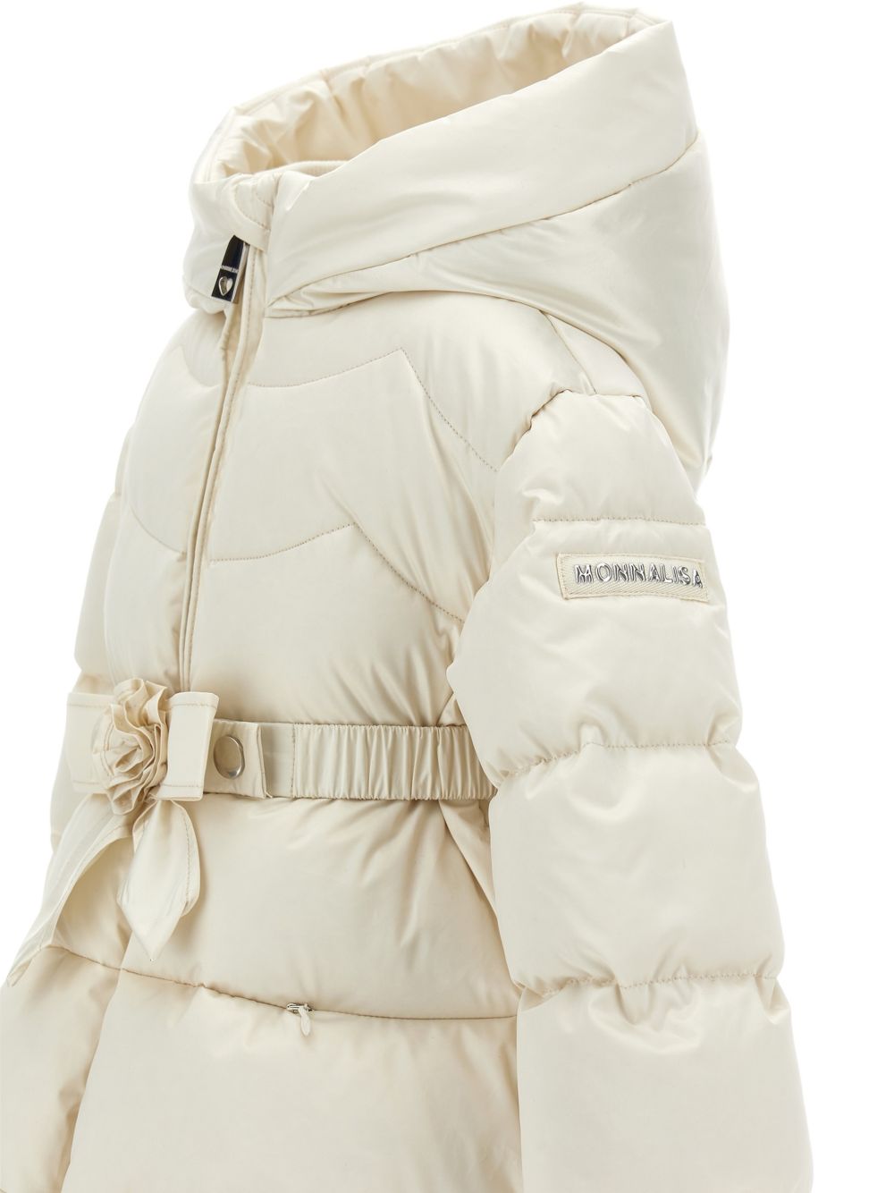 Giubbino per neonata Monnalisa Kids crema con decorazione a fiori 37H102 8026NB 029F MONNALISA KIDS 