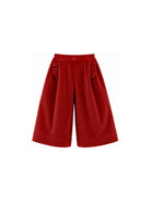Pantaloni per neonata Monnalisa Kids rossi con dettagli con ruches 37H400 8852 0043 MONNALISA KIDS 