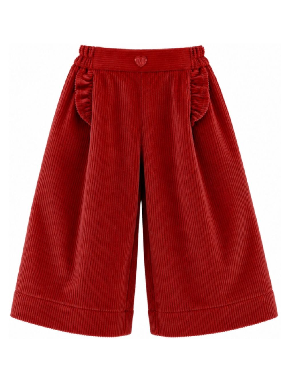 Pantaloni per neonata Monnalisa Kids rossi con dettagli con ruches 37H400 8852 0043 MONNALISA KIDS 