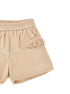 Shorts per neonata Monnalisa Kids beige con motivo a coste 37H412 8852 003M MONNALISA KIDS 