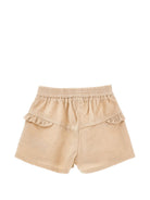 Shorts per neonata Monnalisa Kids beige con motivo a coste 37H412 8852 003M MONNALISA KIDS 