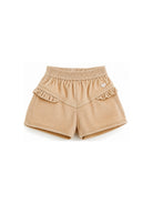 Shorts per neonata Monnalisa Kids beige con motivo a coste 37H412 8852 003M MONNALISA KIDS 