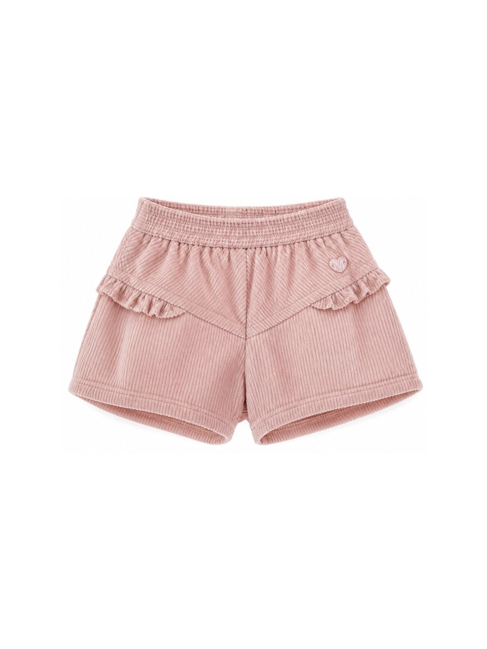 Shorts per neonata Monnalisa Kids rosa con motivo a coste 37H412 8852 094F MONNALISA KIDS 