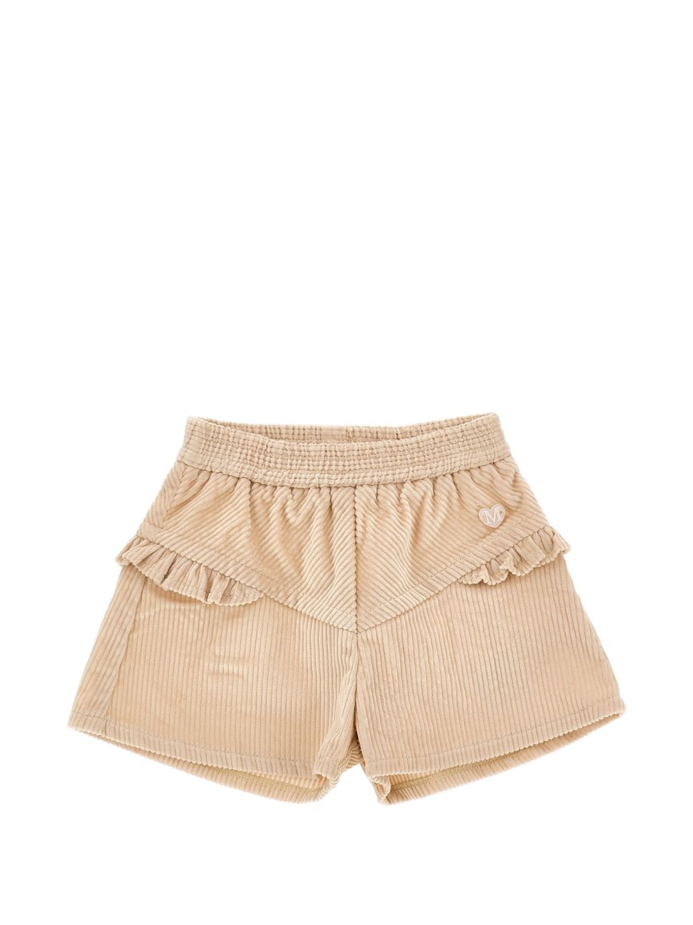 Shorts per neonata Monnalisa Kids beige con motivo a coste 37H412 8852NB 003M MONNALISA KIDS 
