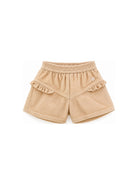 Shorts per neonata Monnalisa Kids beige con motivo a coste 37H412 8852NB 003M MONNALISA KIDS 