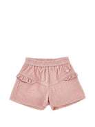 Shorts per neonata Monnalisa Kids rosa con motivo a coste 37H412 8852NB 094F MONNALISA KIDS 