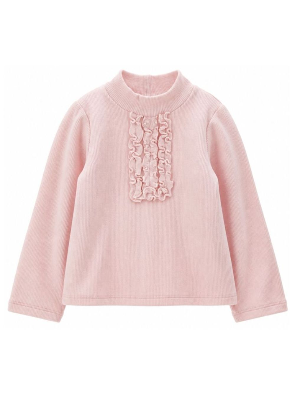 Maglione per bambina Monnalisa Kids rosa con pettorina con ruches 37H617 8212 094F MONNALISA KIDS 