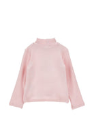 Maglione per bambina Monnalisa Kids rosa con pettorina con ruches 37H617 8212 094F MONNALISA KIDS 