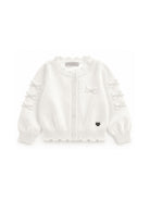 Cardigan per neonata Monnalisa Kids bianco con dettaglio fiocco 37H800 8060 0001 MONNALISA KIDS 