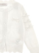 Cardigan per neonata Monnalisa Kids bianco con dettaglio fiocco 37H800 8060 0001 MONNALISA KIDS 