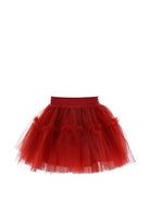 Gonna per neonata Monnalisa Kids rossa con trama in tulle 37HGON T9945 0043 MONNALISA KIDS 