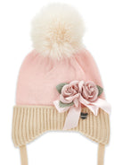 Cappello per neonata Monnalisa Kids rosa con pompom 39H001 8064 9102 MONNALISA KIDS 