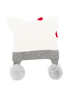 Berretto per neonata Monnalisa Kids bianco con fiocco e orecchie a gatto 39H006 8060 0132 MONNALISA KIDS 