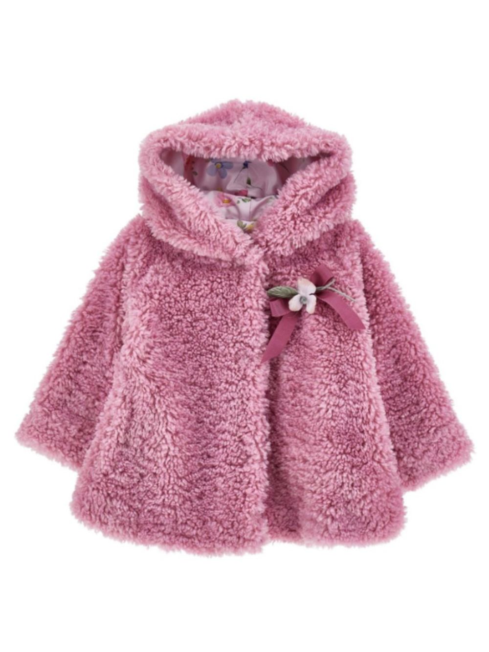 Cappotto per neonata Monnalisa Kids rosa con cappuccio 39H105 8013 0063 MONNALISA KIDS 