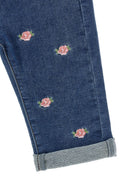 Jeans per neonata Monnalisa Kids blu con ricamo a fiori 39H401 8042 0055 MONNALISA KIDS 