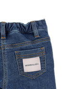 Jeans per neonata Monnalisa Kids blu con ricamo a fiori 39H401 8042 0055 MONNALISA KIDS 