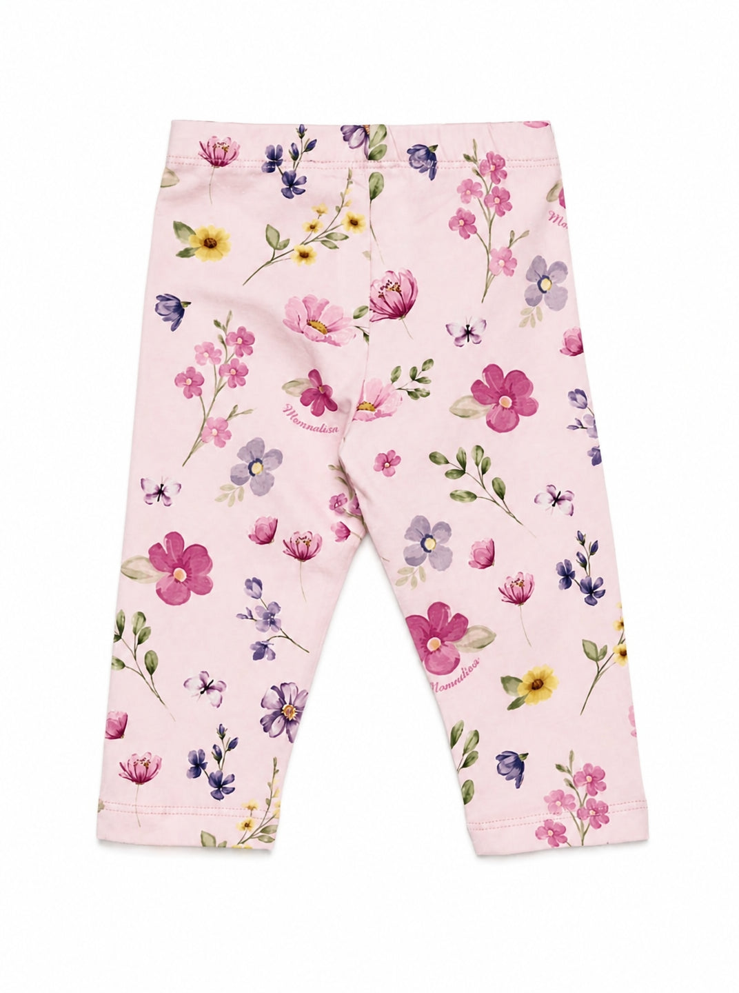 Leggings per neonata Monnalisa Kids rosa con stampa a fiori 39H406NP 8029 0063 MONNALISA KIDS 