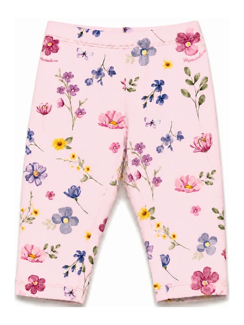 Leggings per neonata Monnalisa Kids rosa con stampa a fiori 39H406NP 8029 0063 MONNALISA KIDS 