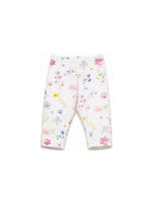 Leggings per neonata Monnalisa Kids rosa con stampa a fiori 39H406NP 8029 0063 MONNALISA KIDS 