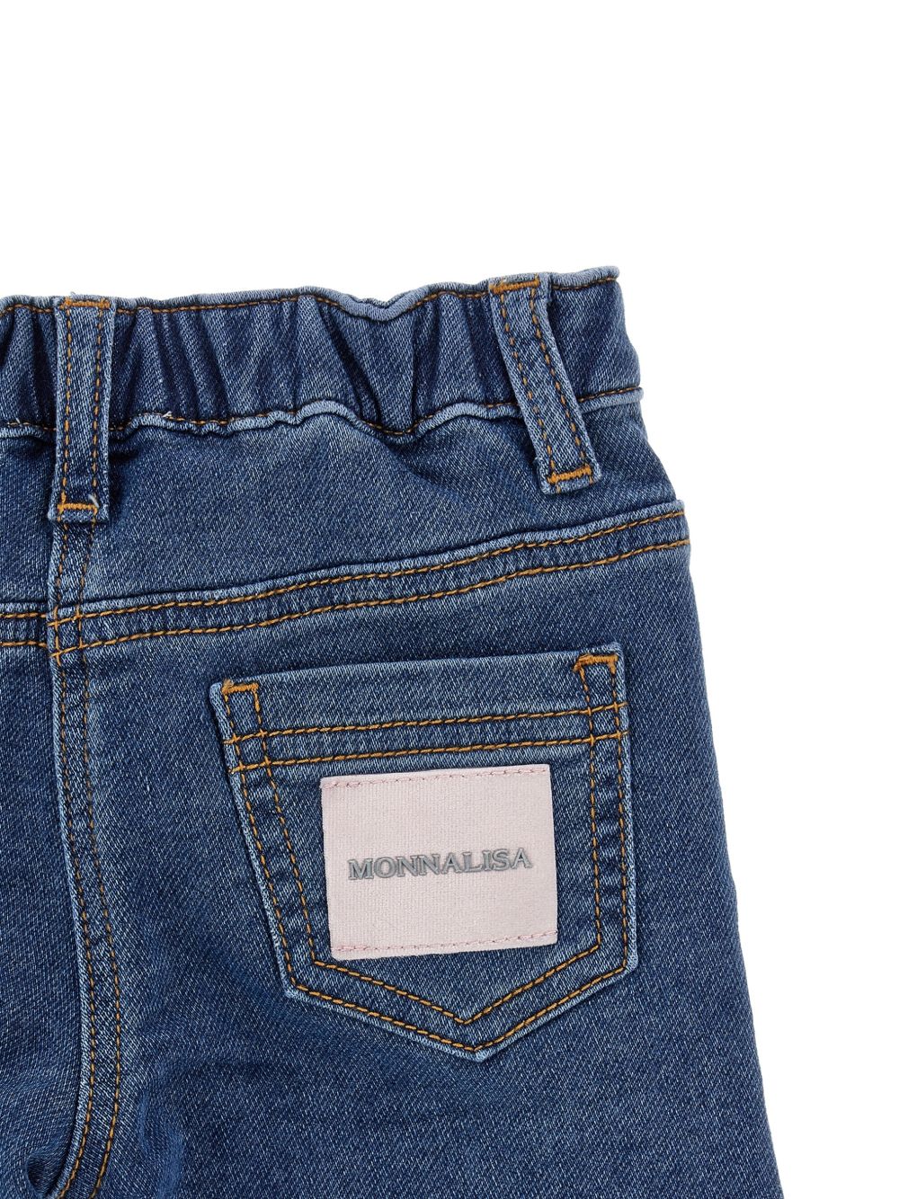 Jeans per neonata Monnalisa Kids denim con ricamo a fiori 39H408 8042 0055 MONNALISA KIDS 