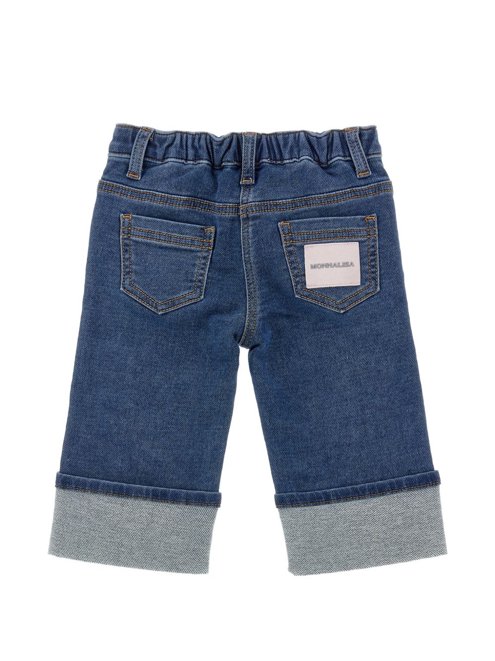 Jeans per neonata Monnalisa Kids denim con ricamo a fiori 39H408 8042 0055 MONNALISA KIDS 