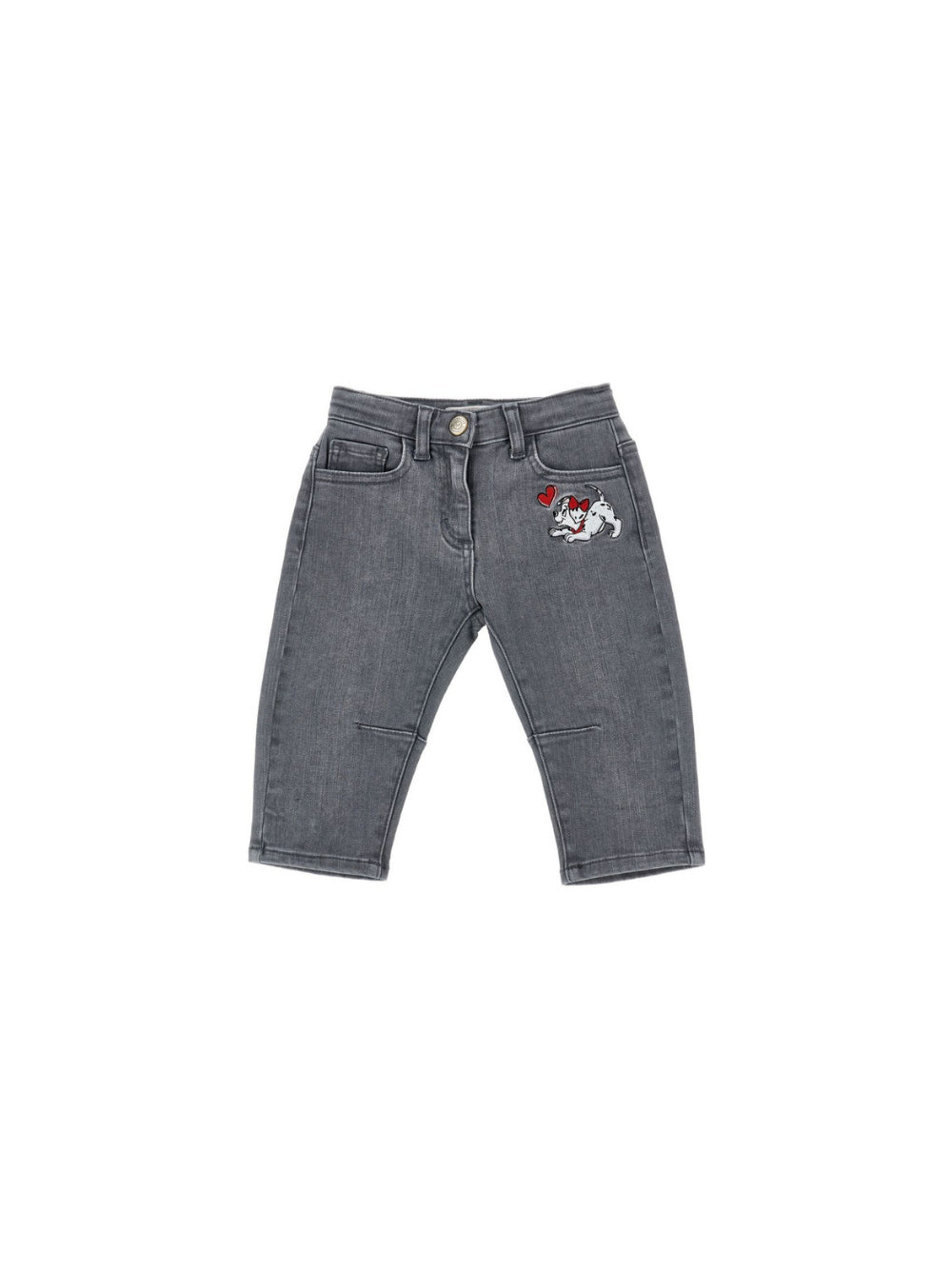 Pantaloni per neonata Monnalisa Kids x Disney grigi con ricamo dalmata 39H409 8708 0033 MONNALISA KIDS 