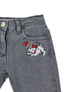 Pantaloni per neonata Monnalisa Kids x Disney grigi con ricamo dalmata 39H409 8708 0033 MONNALISA KIDS 
