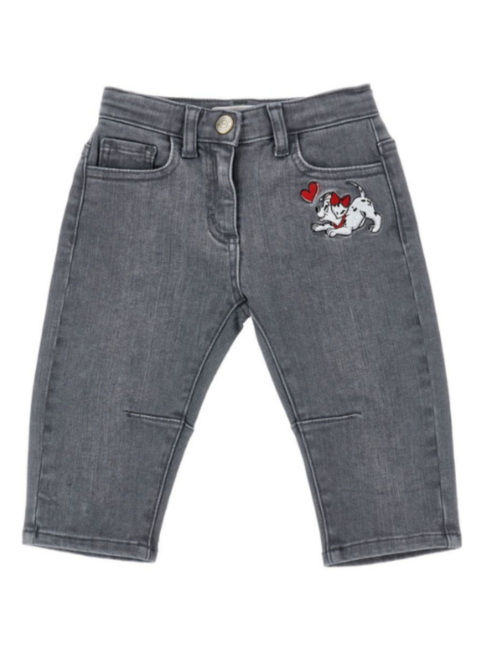 Pantaloni per neonata Monnalisa Kids x Disney grigi con ricamo dalmata 39H409 8708 0033 MONNALISA KIDS 
